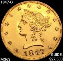 1847-O $10 Gold Eagle CHOICE BU