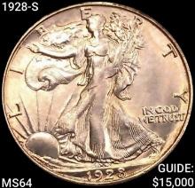 1928-S Walking Liberty Half Dollar CHOICE BU