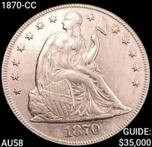 1870-CC Seated Liberty Dollar CHOICE AU