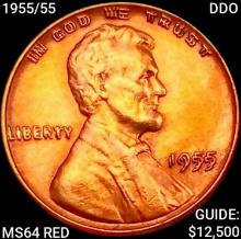 1955/55 DDO Wheat Cent CHOICE BU RD