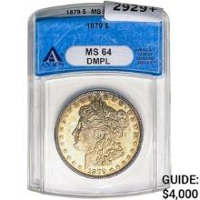 1879 Morgan Silver Dollar ANACS MS64 DMPL