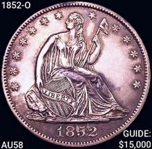 1852-O Seated Liberty Half Dollar CHOICE AU