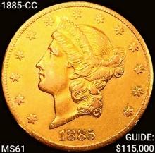 1885-CC $20 Gold Double Eagle