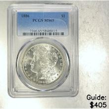 1886 Morgan Dollar PCGS MS65 SILVER