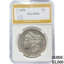 1878 Morgan Dollar PGA MS64 SILVER