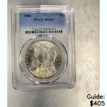 1886 Morgan Dollar PCGS MS65 SILVER