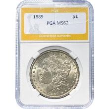 1889 Morgan Dollar PGA MS62 SILVER