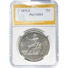 1875-S Trade Dollar PGA MS64