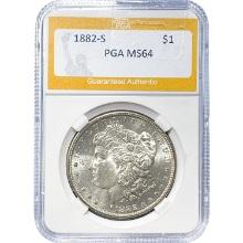 1882-S Morgan Dollar PGA MS64 SILVER