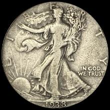 1938-D Walking Liberty Half Dollar LIGHTLY CIRCULATED