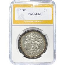 1880 $1 Morgan Dollar PGA MS66 SILVER