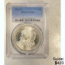 1881-S Morgan Dollar PCGS MS65