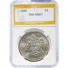 1889 Morgan Dollar PGA MS64 SILVER
