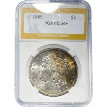 1885 Morgan Dollar PGA MS64+ SILVER