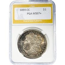 1884-CC Morgan Dollar PGA MS67+ SILVER