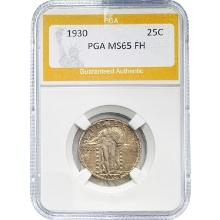 1930 25C Standing Liberty PGA MS65 FH
