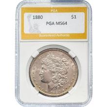 1880 Morgan Dollar PGA MS64 SILVER