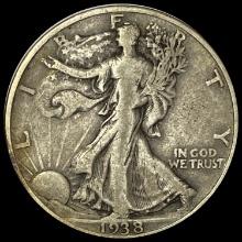 1938-D Walking Liberty Half Dollar LIGHTLY CIRCULATED
