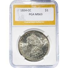 1884-CC Morgan Dollar PCGA MS63