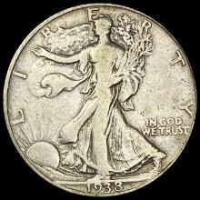 1938-D Walking Liberty Half Dollar LIGHTLY CIRCULATED