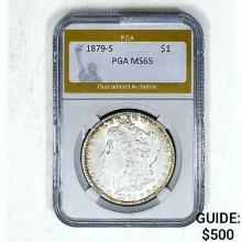1879-S Silver Dollar PGA MS65
