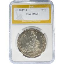 1877-S Trade Dollar PCGS MS64+