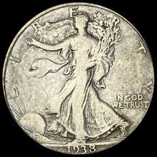 1938-D Walking Liberty Half Dollar LIGHTLY CIRCULATED