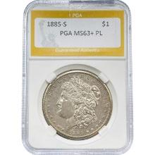 1885-S Morgan Dollar PCGS MS63+ PL