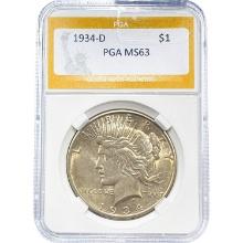 1934-D Peace Dollar PCGS MS63