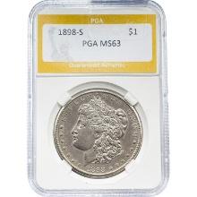 1898-S Morgan Dollar PCGS MS63 SILVER