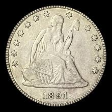 1891 Seated Liberty Quarter NEARLY UNCIRCULATED