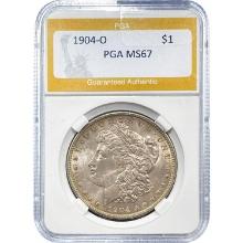 1904-O Morgan Dollar PCGA MS67