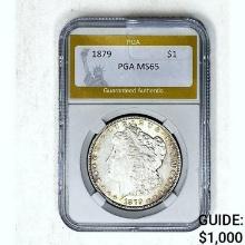 1879 Morgan Dollar PGA MS65 SILVER