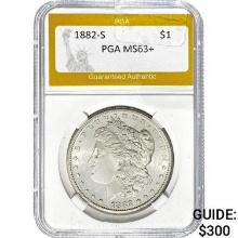 1882-S Morgan Dollar PGA MS63+