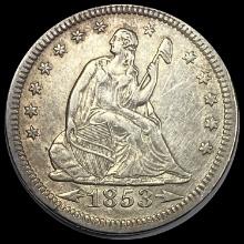 1853 Seated Liberty Quarter No Arrows CLOSELY UNCIRCULATED