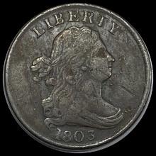 1803 Draped Bust Half Cent NICELY CIRCULATED