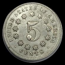 1868 Shield Nickel NEARLY UNCIRCULATED