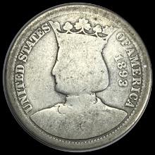 1893 Isabella Quarter NICELY CIRCULATED