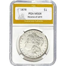 1878 Morgan Dollar PGA MS64