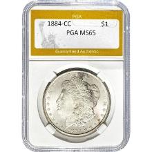 1884-CC Morgan Dollar PGA MS65