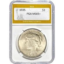 1935 Peace Dollar PGA MS65+