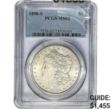 1898-S Morgan Dollar PCGS MS62 SILVER