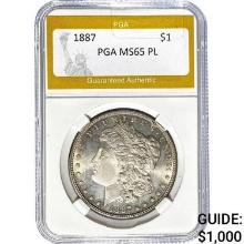 1887 Morgan Dollar PGA MS65 PL