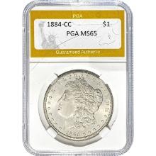 1884-CC Morgan Dollar PGA MS65