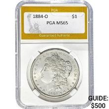 1884-O Morgan Dollar PGA MS65 SILVER