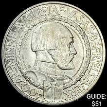 1921 Sweden Silver 2 Kroner-Gustaf Vasa UNCIRCULATED