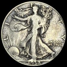 1938-D Walking Liberty Half Dollar LIGHTLY CIRCULATED
