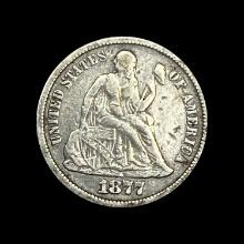 1877-CC Seated Liberty Dime LIGHTLY CIRCULATED