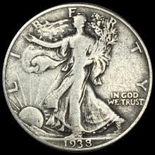 1938-D Walking Liberty Half Dollar LIGHTLY CIRCULATED
