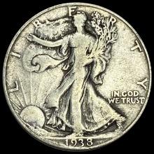 1938-D Walking Liberty Half Dollar LIGHTLY CIRCULATED